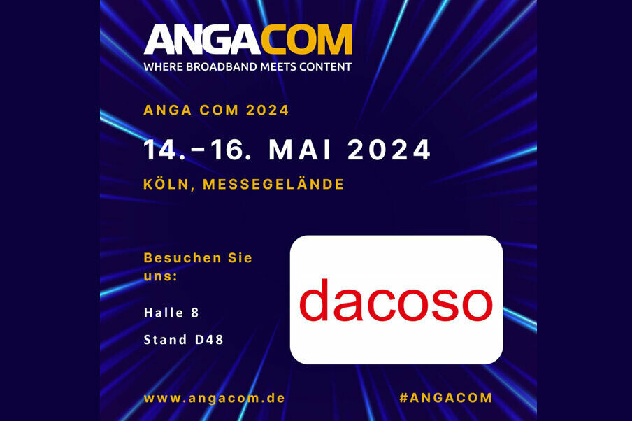 dacoso als Aussteller auf der ANGA COM 2024